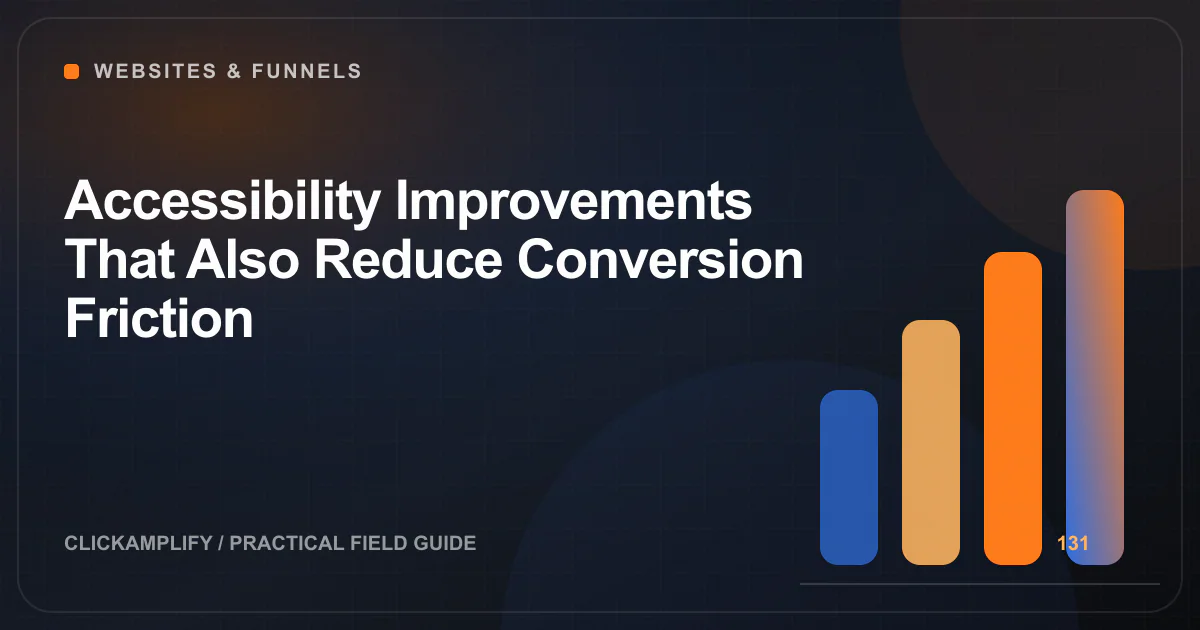Editorial illustration for accessible conversion design by ClickAmplify