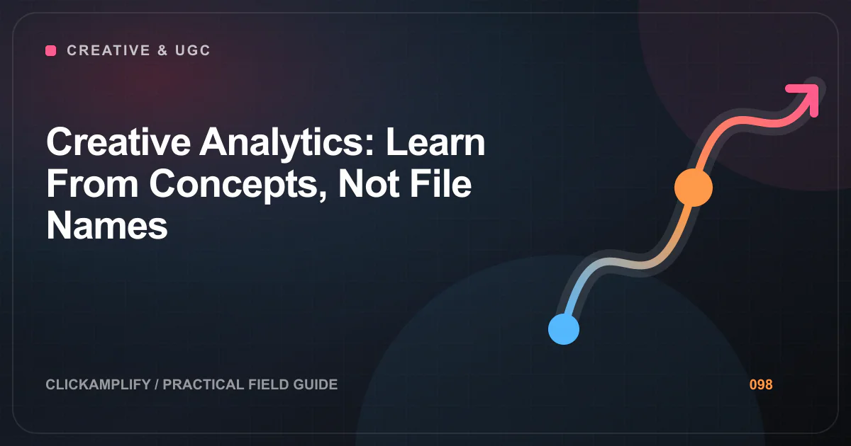 Editorial illustration for creative analytics by ClickAmplify