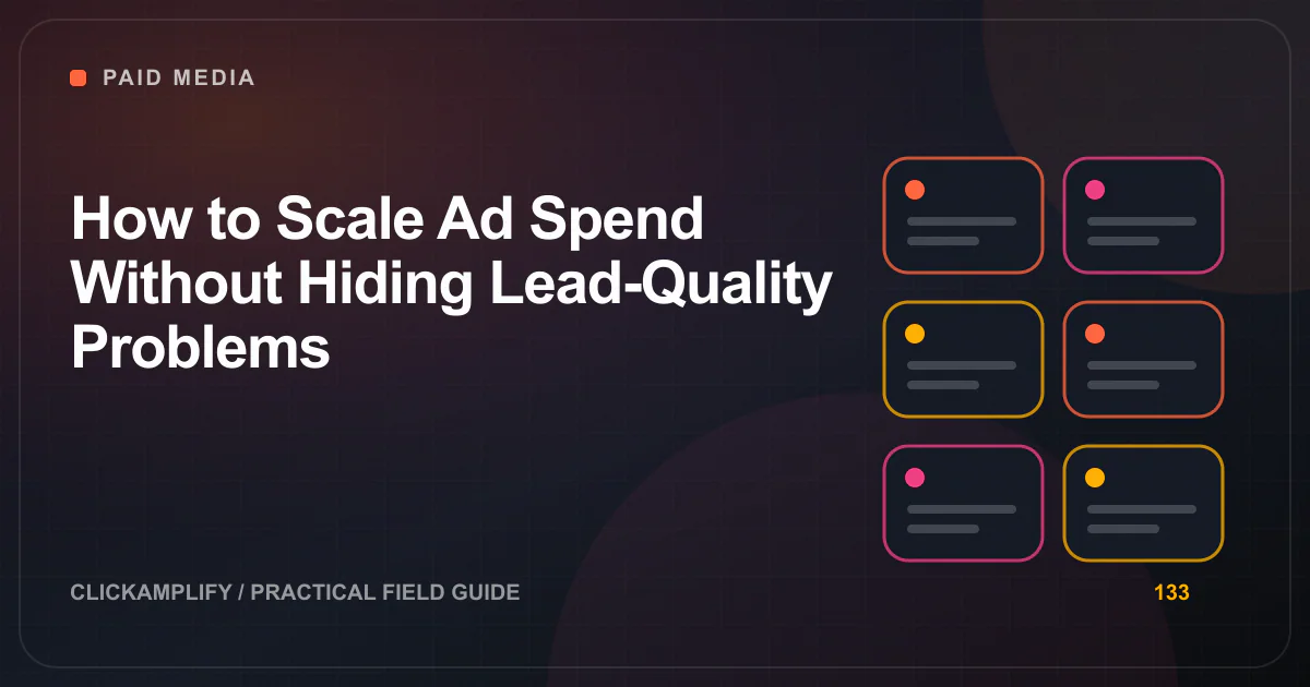 Editorial illustration for responsible ad scaling by ClickAmplify