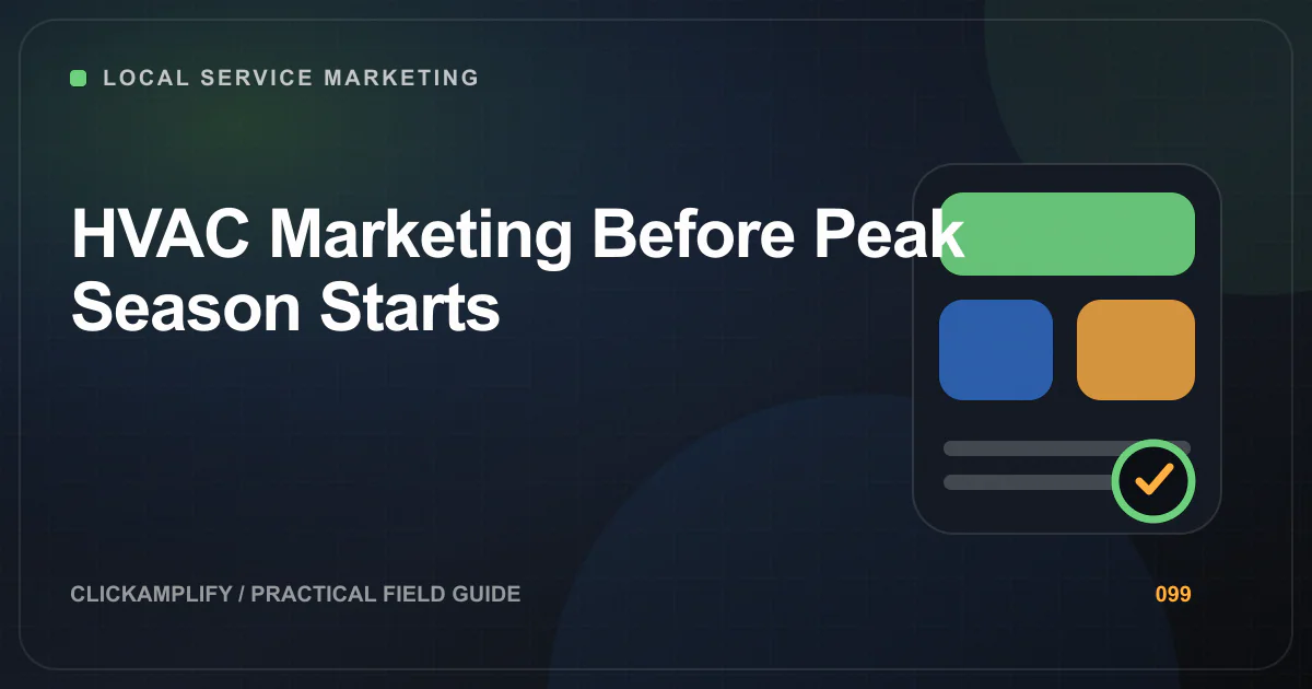 Editorial illustration for HVAC peak-season marketing by ClickAmplify