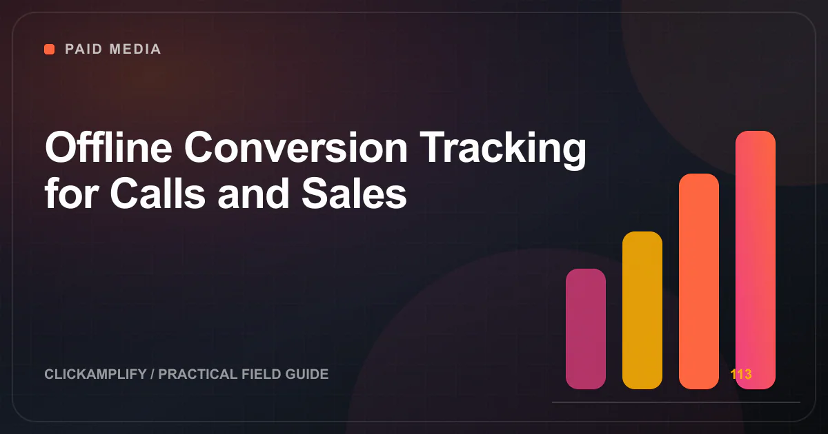 Editorial illustration for offline conversion tracking by ClickAmplify