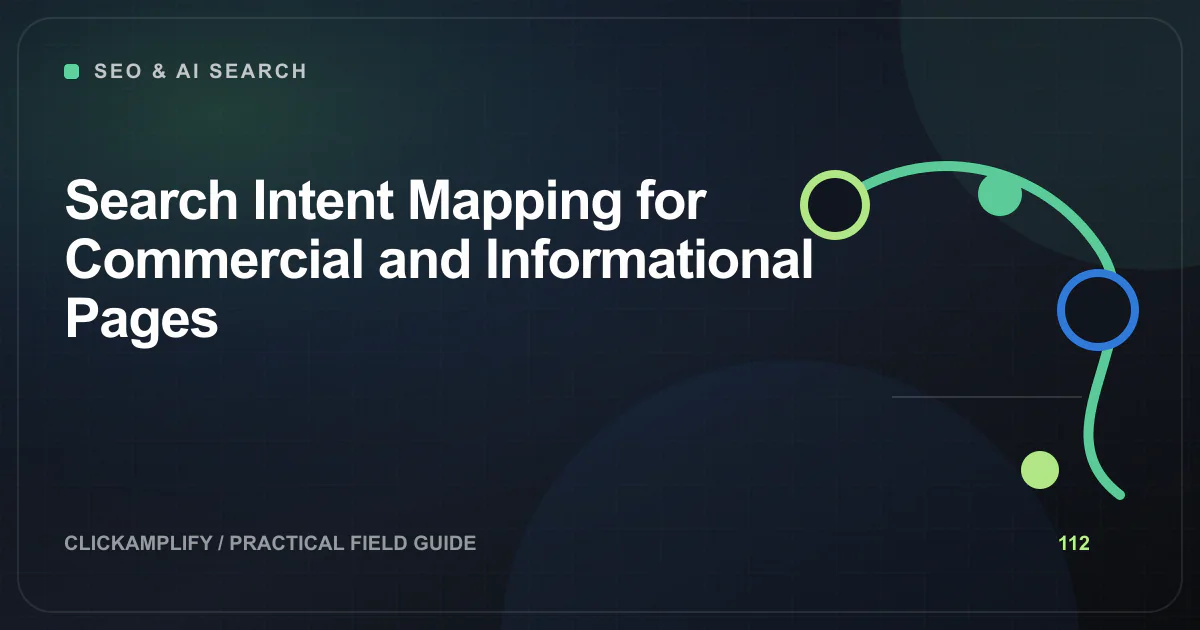 Editorial illustration for search intent mapping by ClickAmplify