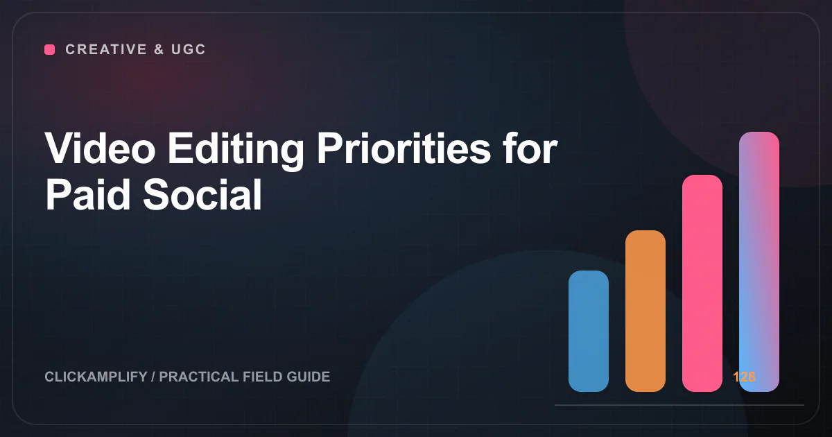 Editorial illustration for paid social video editing by ClickAmplify