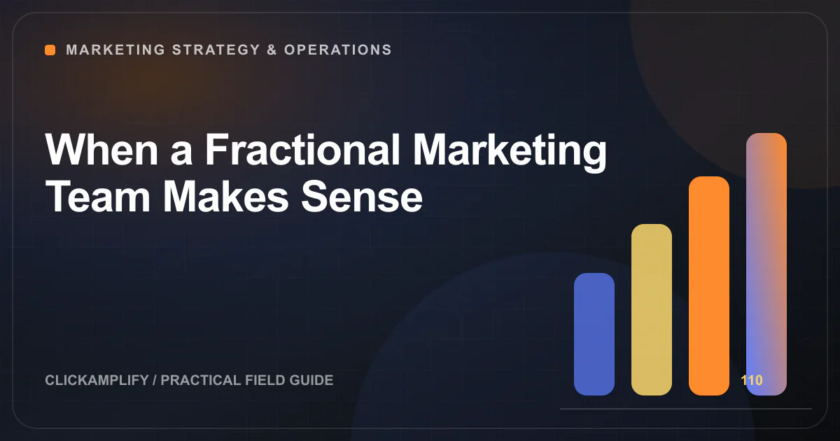 Editorial illustration for fractional marketing support by ClickAmplify